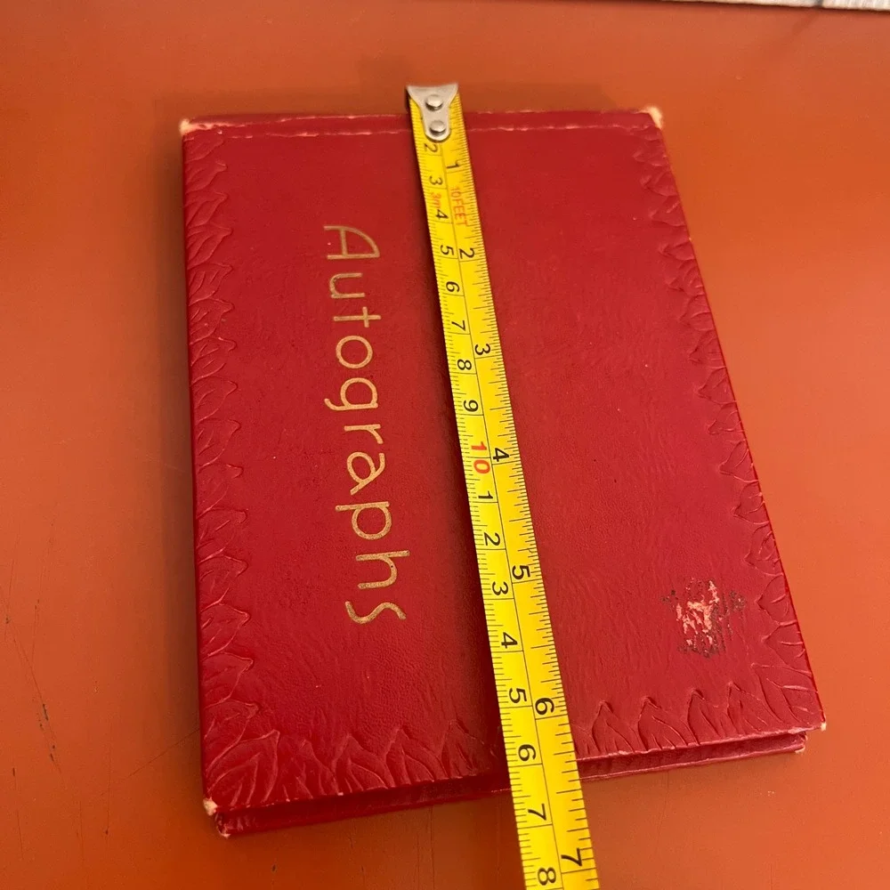 Vintage Red Autograph Book Schoolday Memories Unused Mid Century School Keepsake